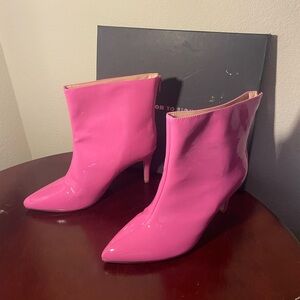 Fashion to Figure Vibrant Pink Heeled Boots